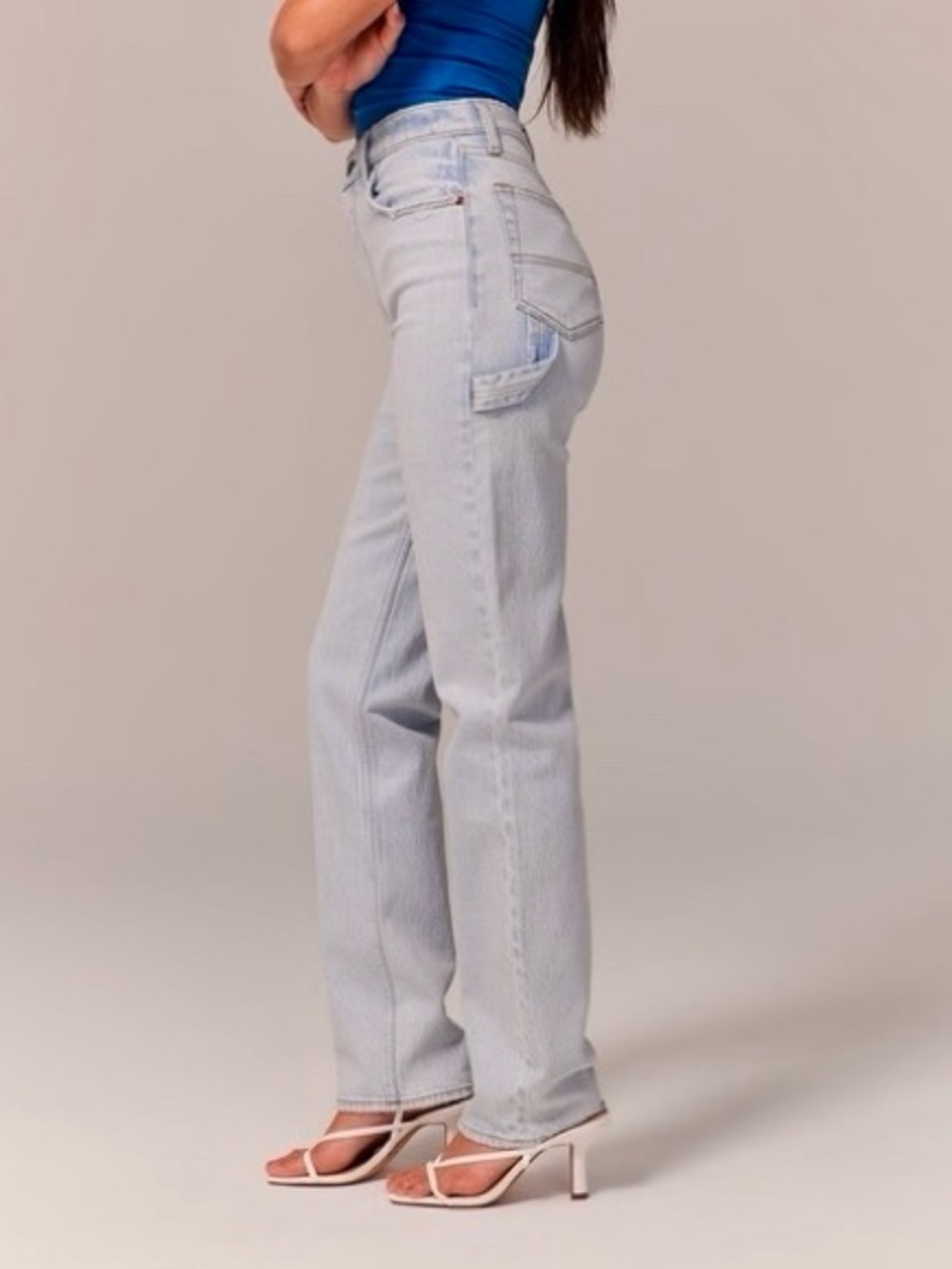 New Abercrombie & Fitch Curve Love The '90s Straight Ultra High Rise Jeans Waist